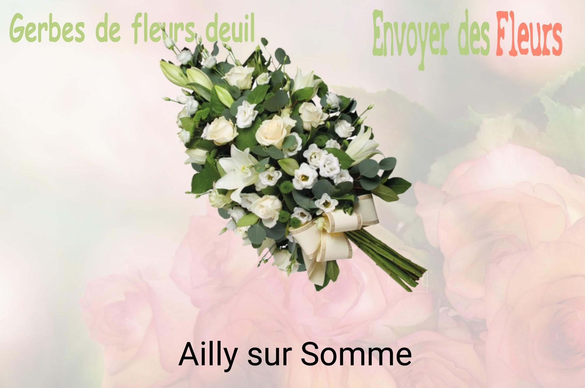 Gerbe de fleurs de deuil livrée à Ailly-sur-Somme